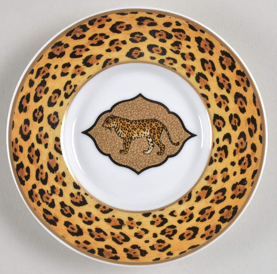 Amazonian Jaguar Saucer for Demitasse Cup by Lynn Chase-1