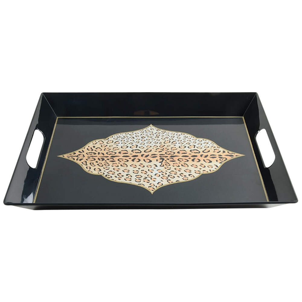 Amazonian Jaguar 19" Rectangular Handled Serving Melamine Tray by Lynn Chase-1