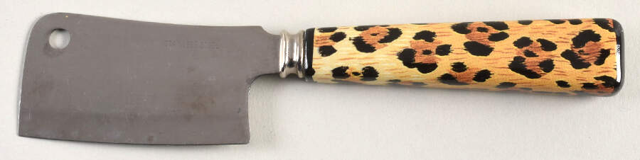 Amazonian Jaguar Cheese Cleaver with Stainless Blade by Lynn Chase-1