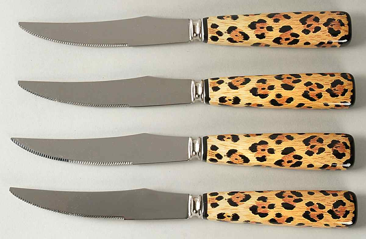Amazonian Jaguar Individual Steak Knive - Set of 4 by Lynn Chase-1