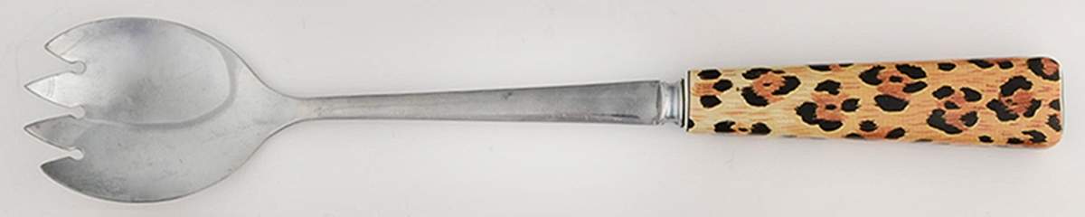 Amazonian Jaguar Salad Serving Fork with Stainless Prongs by Lynn Chase-1