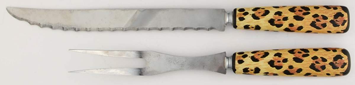 Amazonian Jaguar 2-Piece Carving Set by Lynn Chase-1