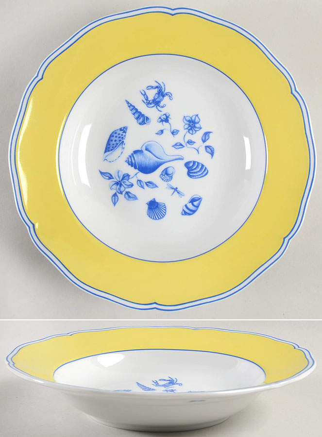 Costa Azzurra Large Rim Soup Bowl by Lynn Chase-1