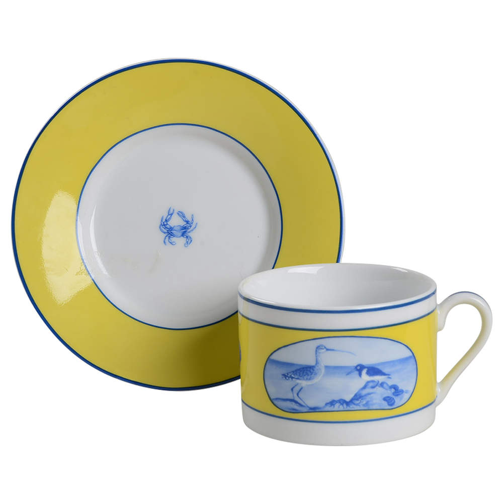 Costa Azzurra Flat Cup & Saucer Set by Lynn Chase-1