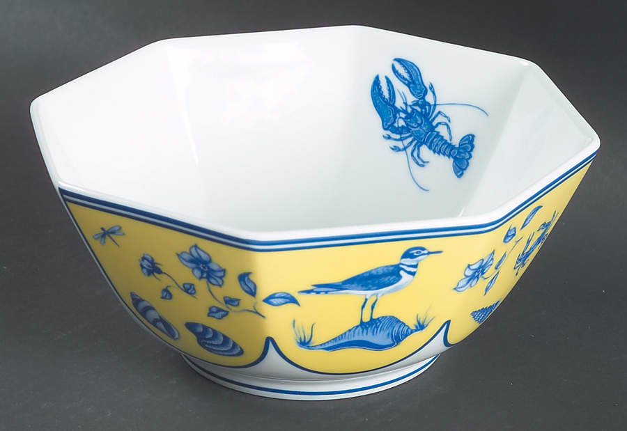 Costa Azzurra 7" Octagonal Vegetable Bowl by Lynn Chase-1