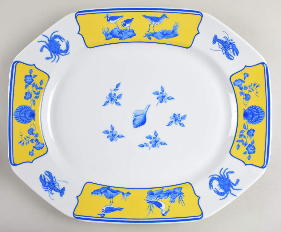 Costa Azzurra 17" Oval Serving Platter by Lynn Chase-1