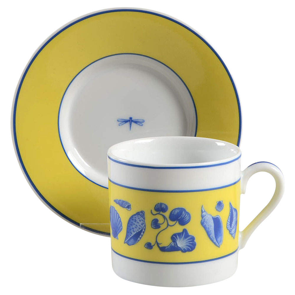 Costa Azzurra Flat Demitasse Cup & Saucer Set by Lynn Chase-1
