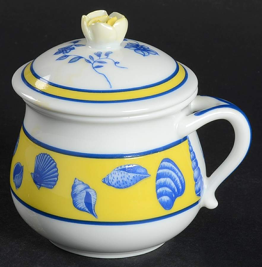 Costa Azzurra 2 Pc Pot de Creme w/Lid & Base by Lynn Chase-1