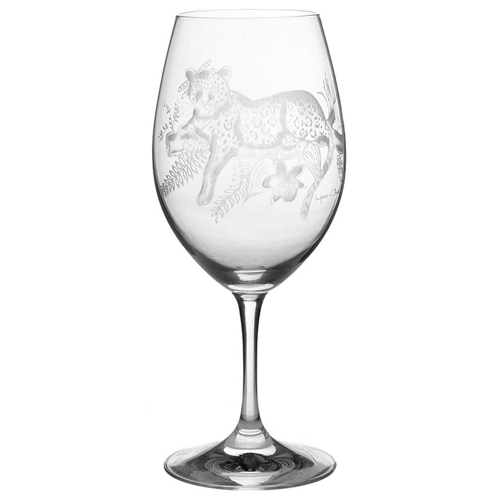 Jaguar Jungle 10 Oz Glassware Wine by Lynn Chase-1