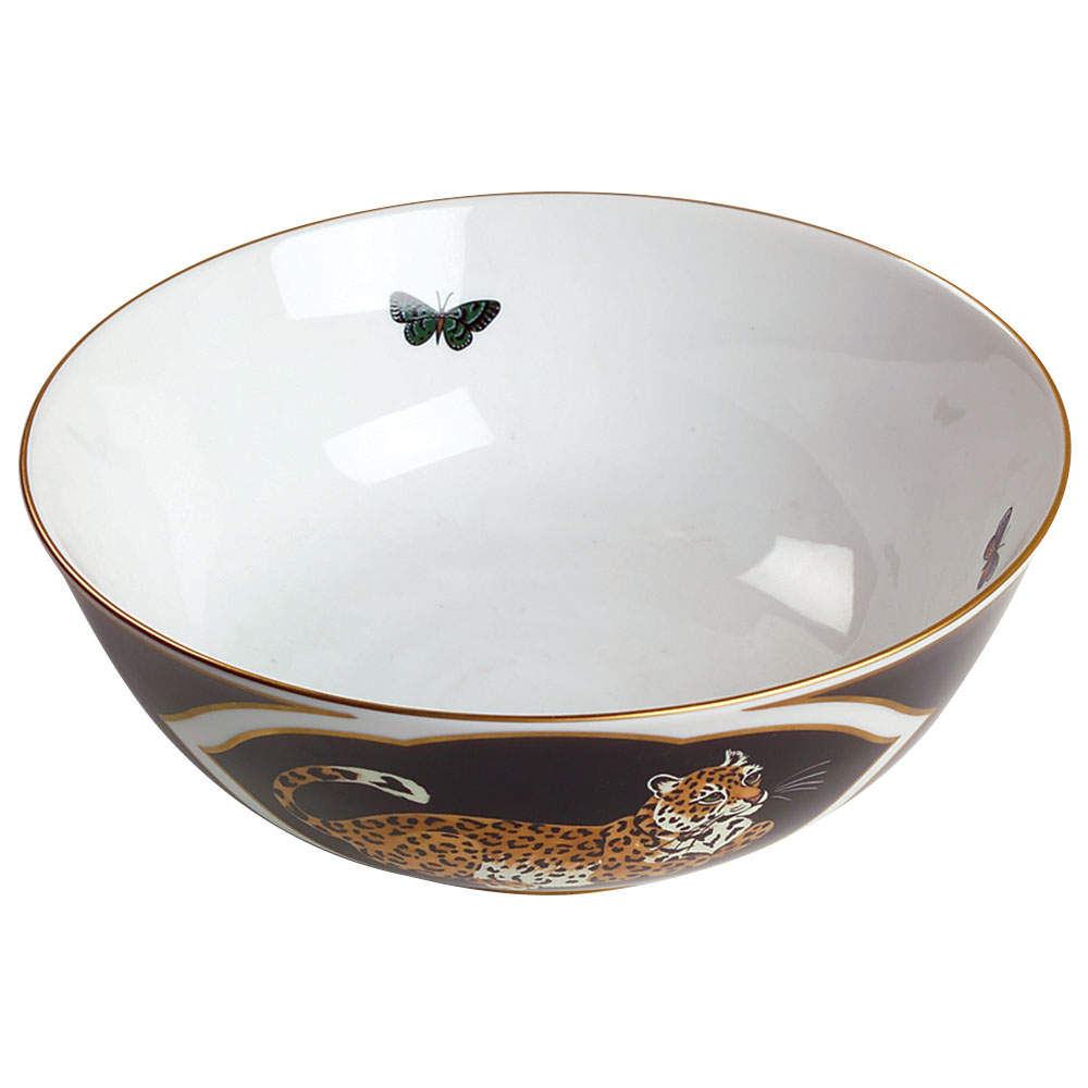 Jaguar Jungle 9" Salad Serving Bowl by Lynn Chase-1
