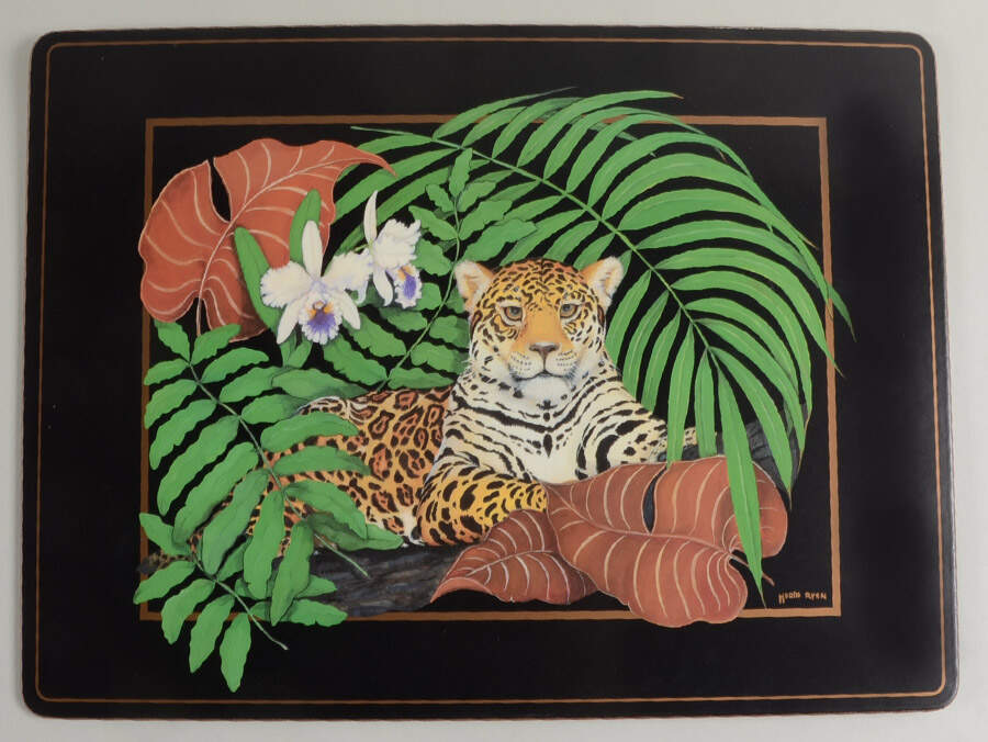 Jaguar Jungle Corkboard Placemat by Lynn Chase-1
