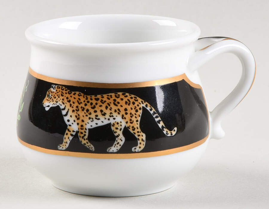 Jaguar Jungle 2 Pc Pot de Creme No Lid by Lynn Chase-1