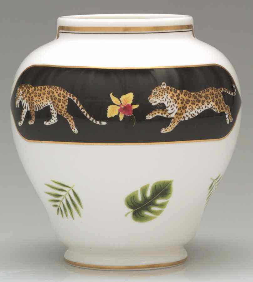 Jaguar Jungle 5" Vase by Lynn Chase-1