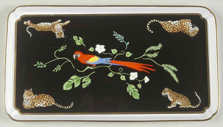 Jaguar Jungle Rectangular Tray by Lynn Chase-1