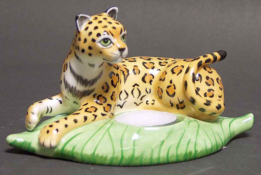 Jaguar Jungle Figural Votive Candleholder by Lynn Chase-1