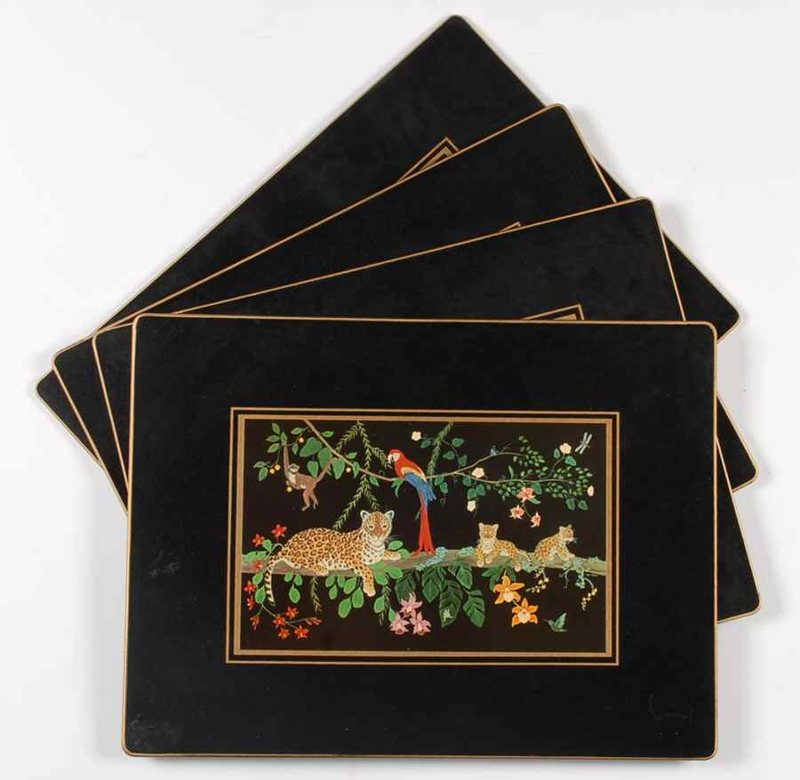 Jaguar Jungle Corkboard Placemat - Set of 4 by Lynn Chase-1