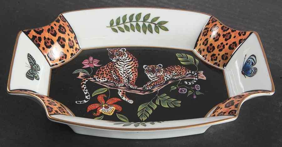 Jaguar Jungle 8" Octagonal Tray by Lynn Chase-1