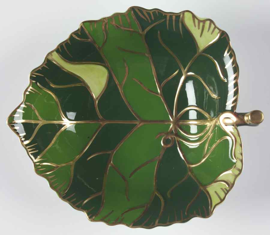 Jaguar Jungle 7" Leaf Bowl by Lynn Chase-1
