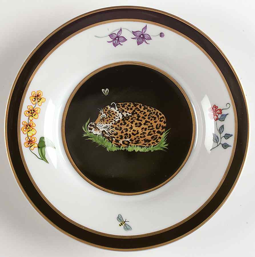 Jaguar Jungle Saucer for Breakfast Cup by Lynn Chase-1