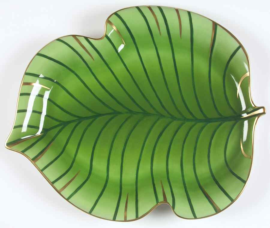 Jaguar Jungle 16" Leaf Shaped Platter by Lynn Chase-1