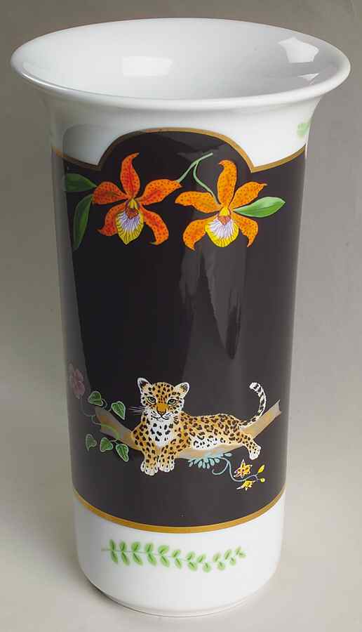 Jaguar Jungle 9" Vase by Lynn Chase-1