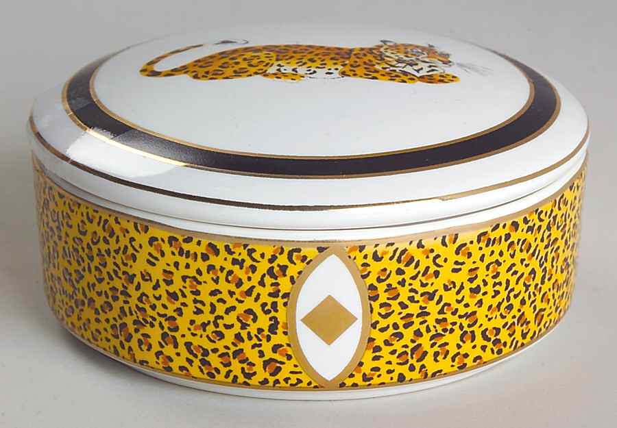 Jaguar Jungle Round Box & Lid by Lynn Chase-1
