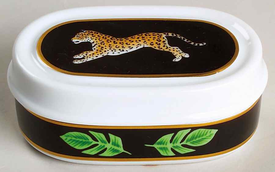 Jaguar Jungle Oval Box & Lid by Lynn Chase-1