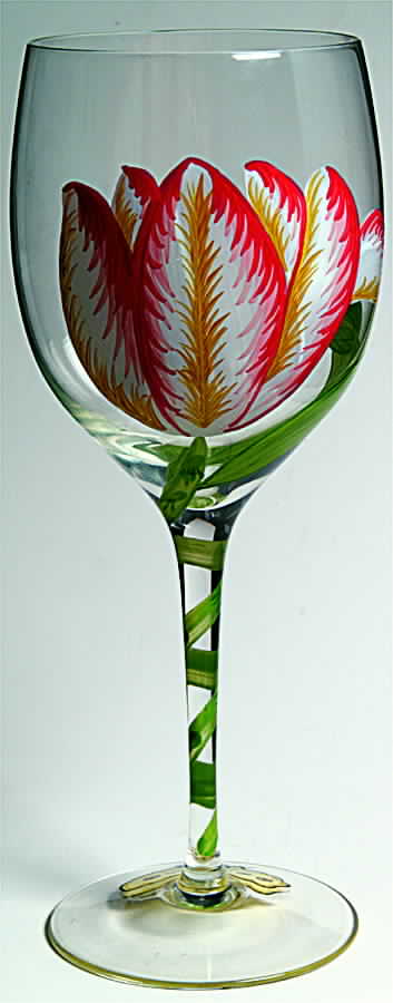 Jardin Des Tulipes Glassware Goblet by Lynn Chase-1
