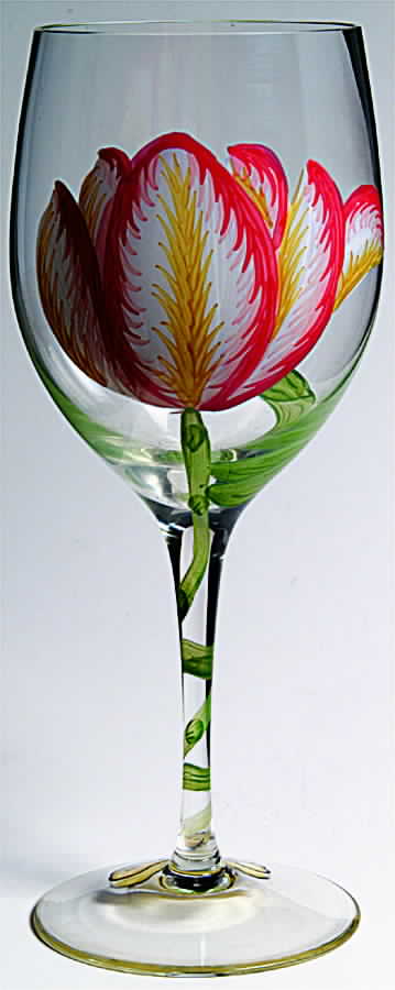 Jardin Des Tulipes Glassware Wine by Lynn Chase-1
