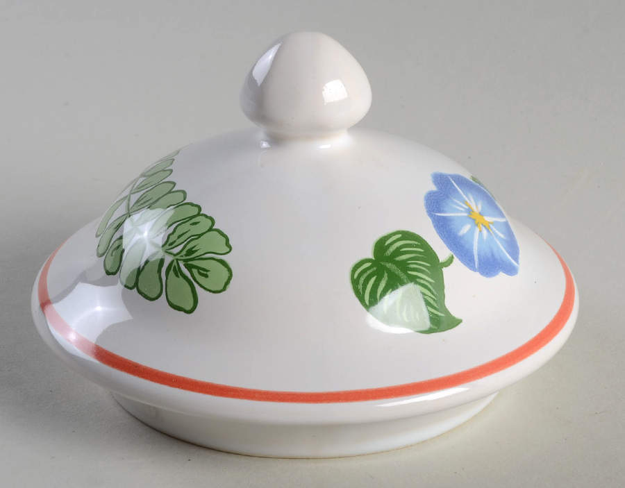 Jungle Flowers Lid for Small Cookie Jar by Lynn Chase-1