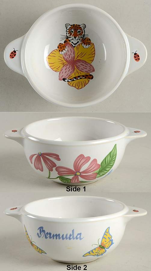 Jungle Flowers Child's Bowl by Lynn Chase-1