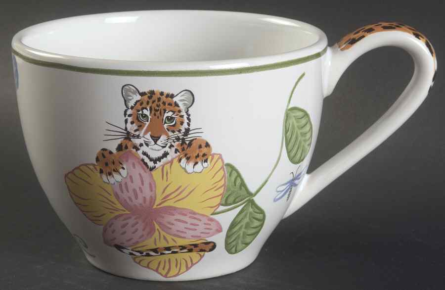 Jungle Flowers Breakfast Cup by Lynn Chase-1