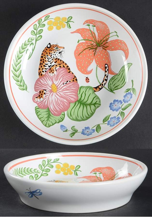 Jungle Flowers Soup/Cereal Bowl by Lynn Chase-1