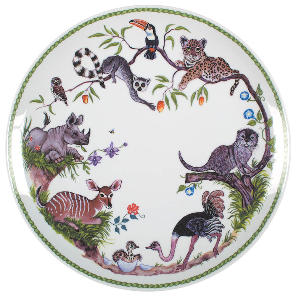 Jungle Party Dinner Plate by Lynn Chase-1
