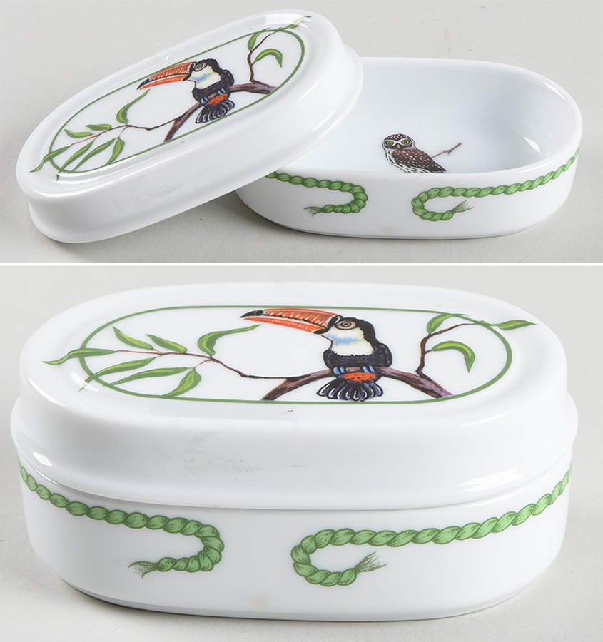 Jungle Party Oval Box & Lid by Lynn Chase-1