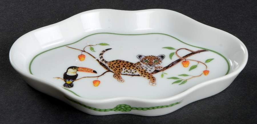 Jungle Party Small Leaf Dish by Lynn Chase-1