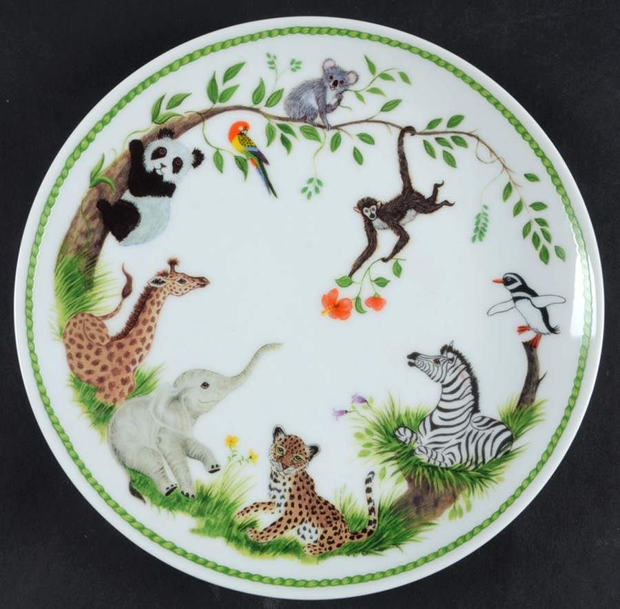 Jungle Party Child's Plate by Lynn Chase-1
