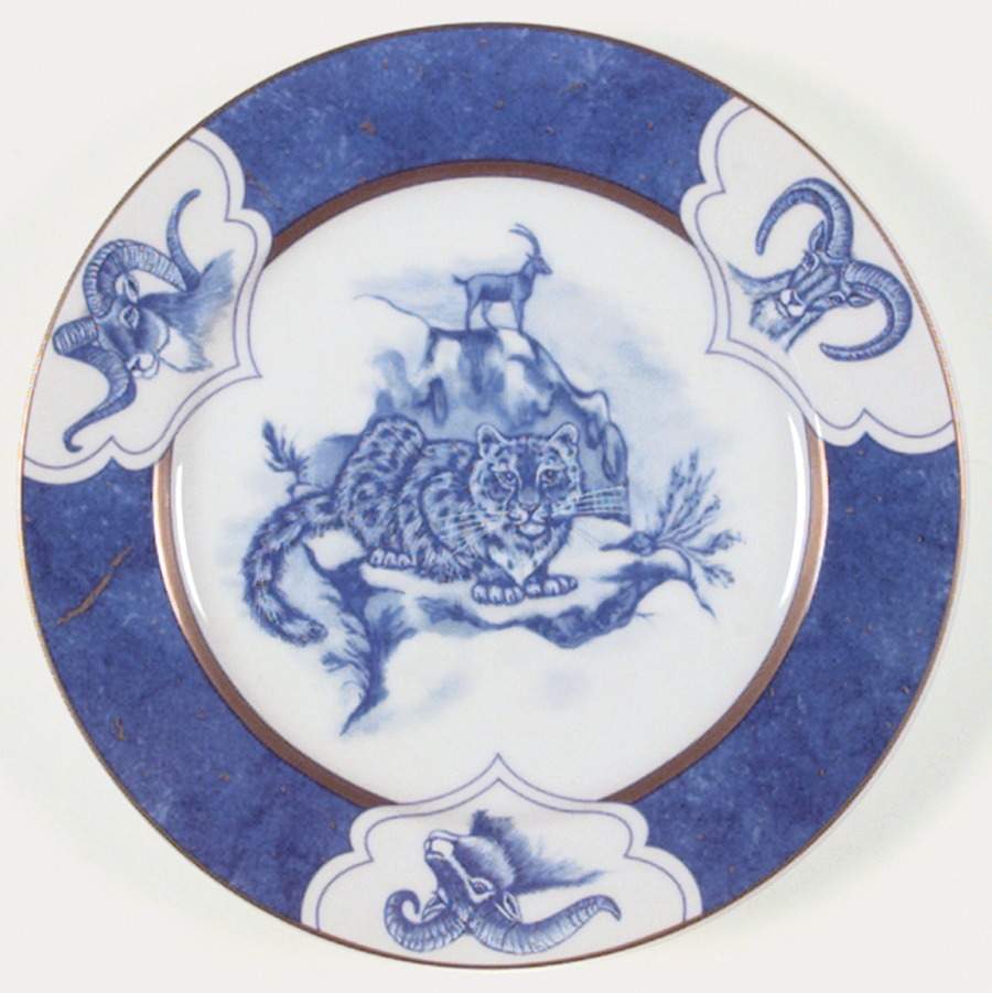 Leopard Lazuli Salad Plate by Lynn Chase-1