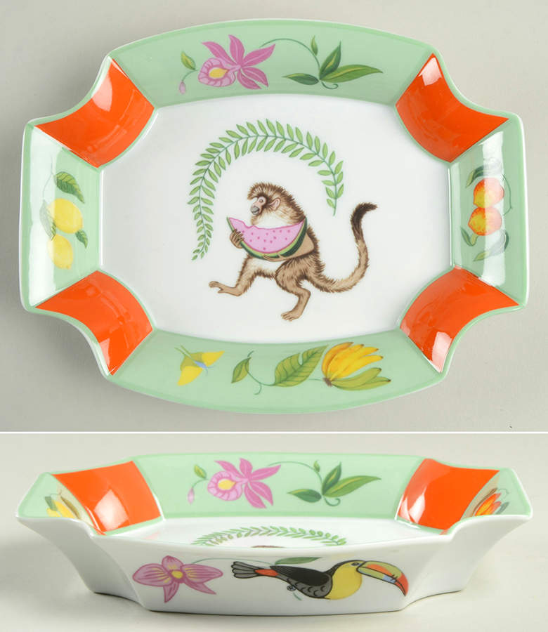 Monkey Business Octagonal Tray by Lynn Chase-1