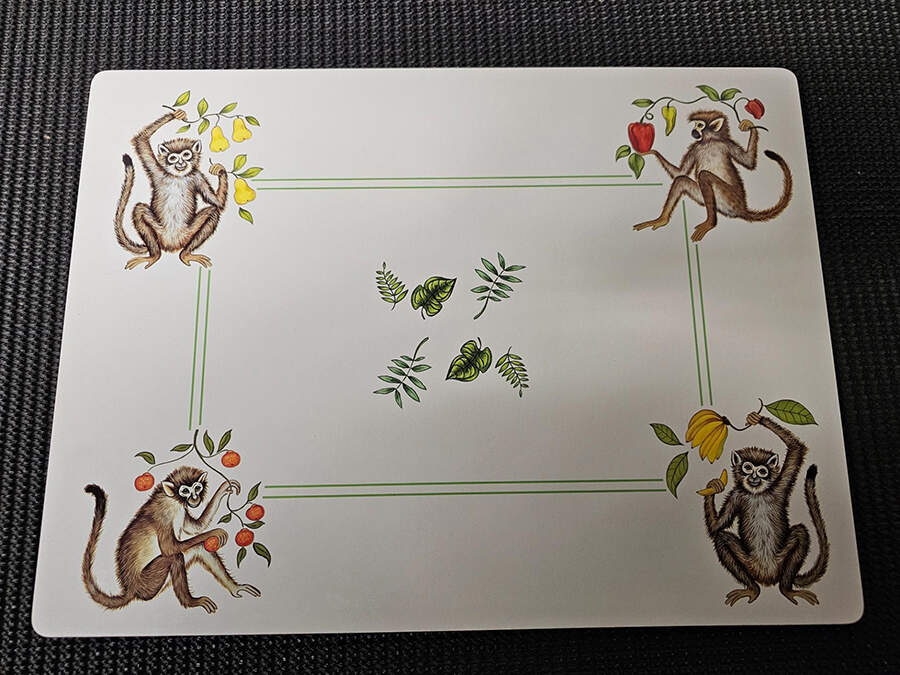 Monkey Business Wood Placemat by Lynn Chase-1
