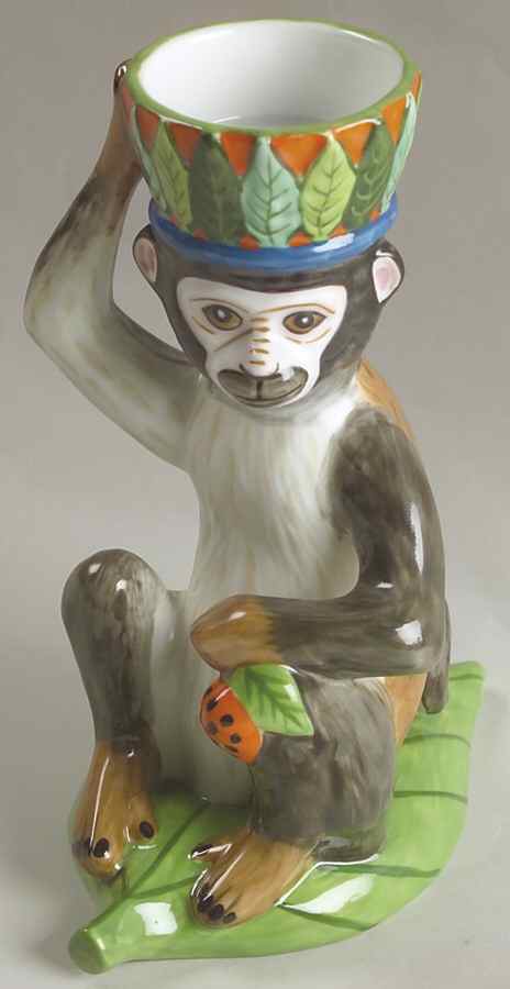 Monkey Business 6" Candlestick by Lynn Chase-1