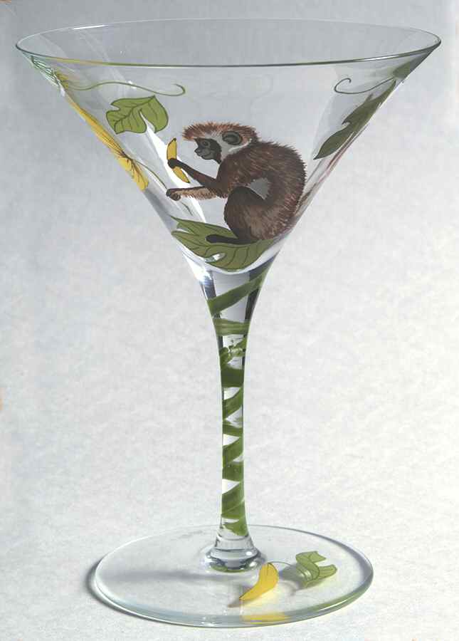 Monkey Business Glassware Martini by Lynn Chase-1