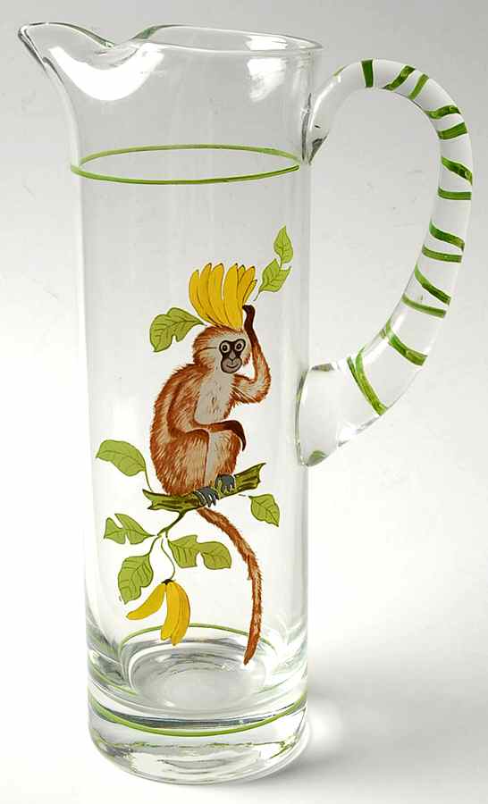 Monkey Business Glassware Martini Pitcher by Lynn Chase-1