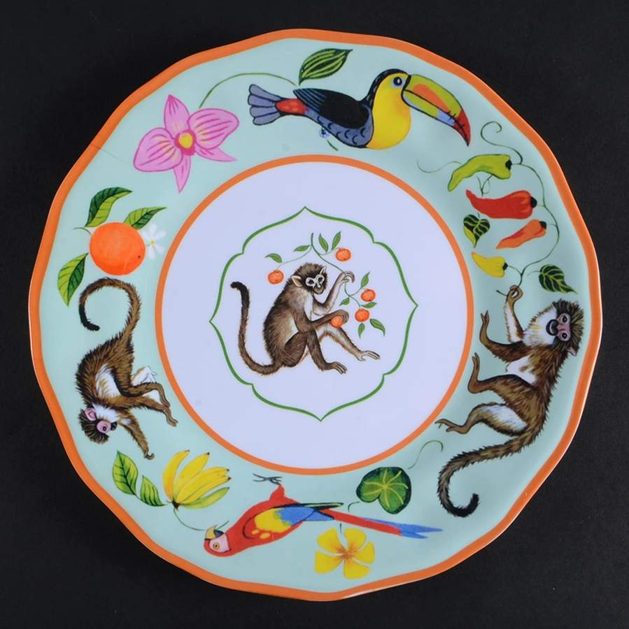 Monkey Business Melamine Salad Plate by Lynn Chase-1