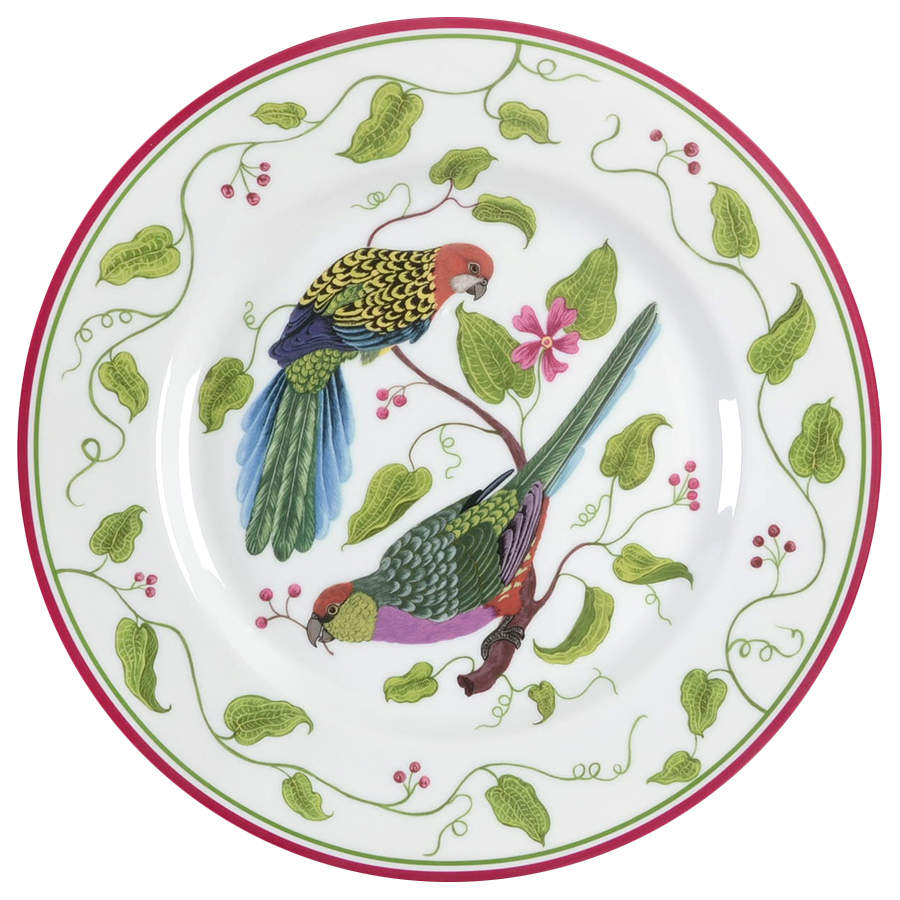 Parrots of Paradise Dinner Plate by Lynn Chase-1