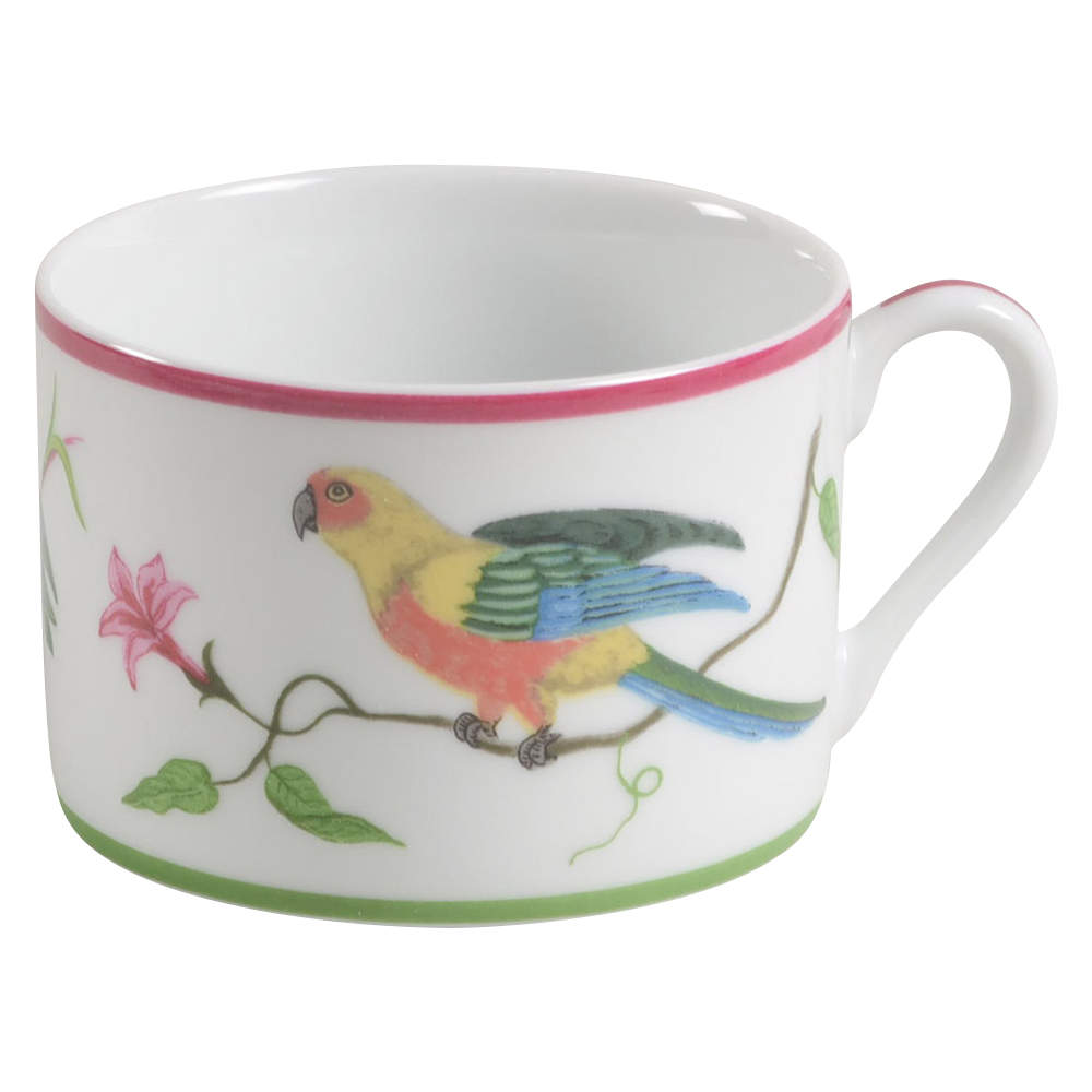 Parrots of Paradise Flat Cup by Lynn Chase-1