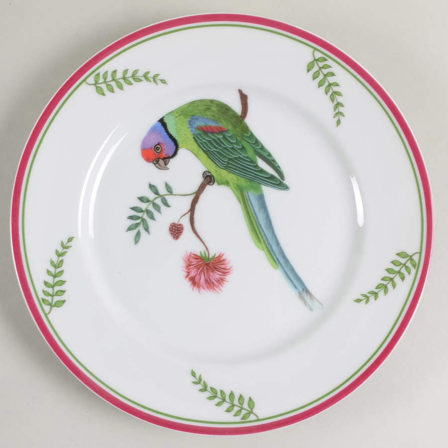 Parrots of Paradise Salad/Dessert Plate by Lynn Chase-1
