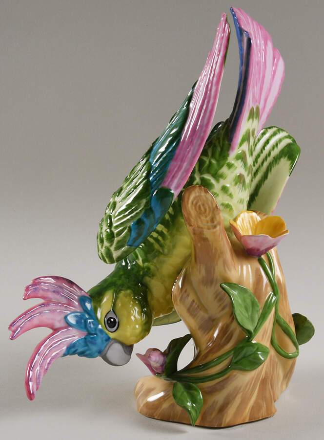Parrots of Paradise Bird Figurine by Lynn Chase-1