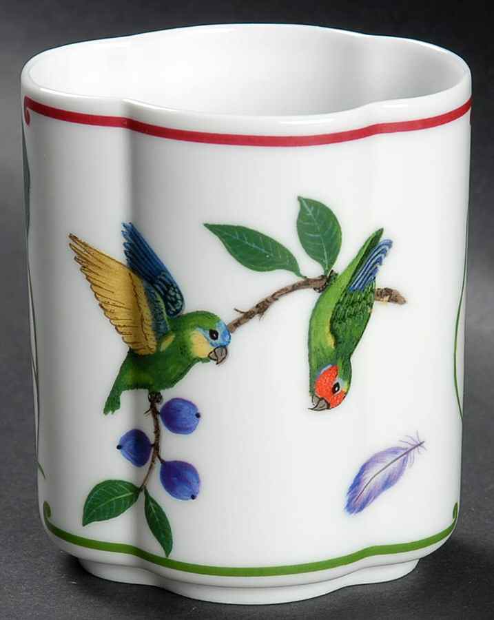 Parrots of Paradise 3" Chinese Vase by Lynn Chase-1