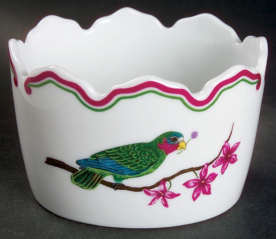 Parrots of Paradise Open Candy Dish by Lynn Chase-1
